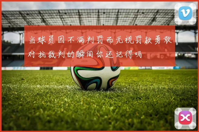当球员因不满判罚而无视罚款勇敢对抗裁判的瞬间你还记得吗